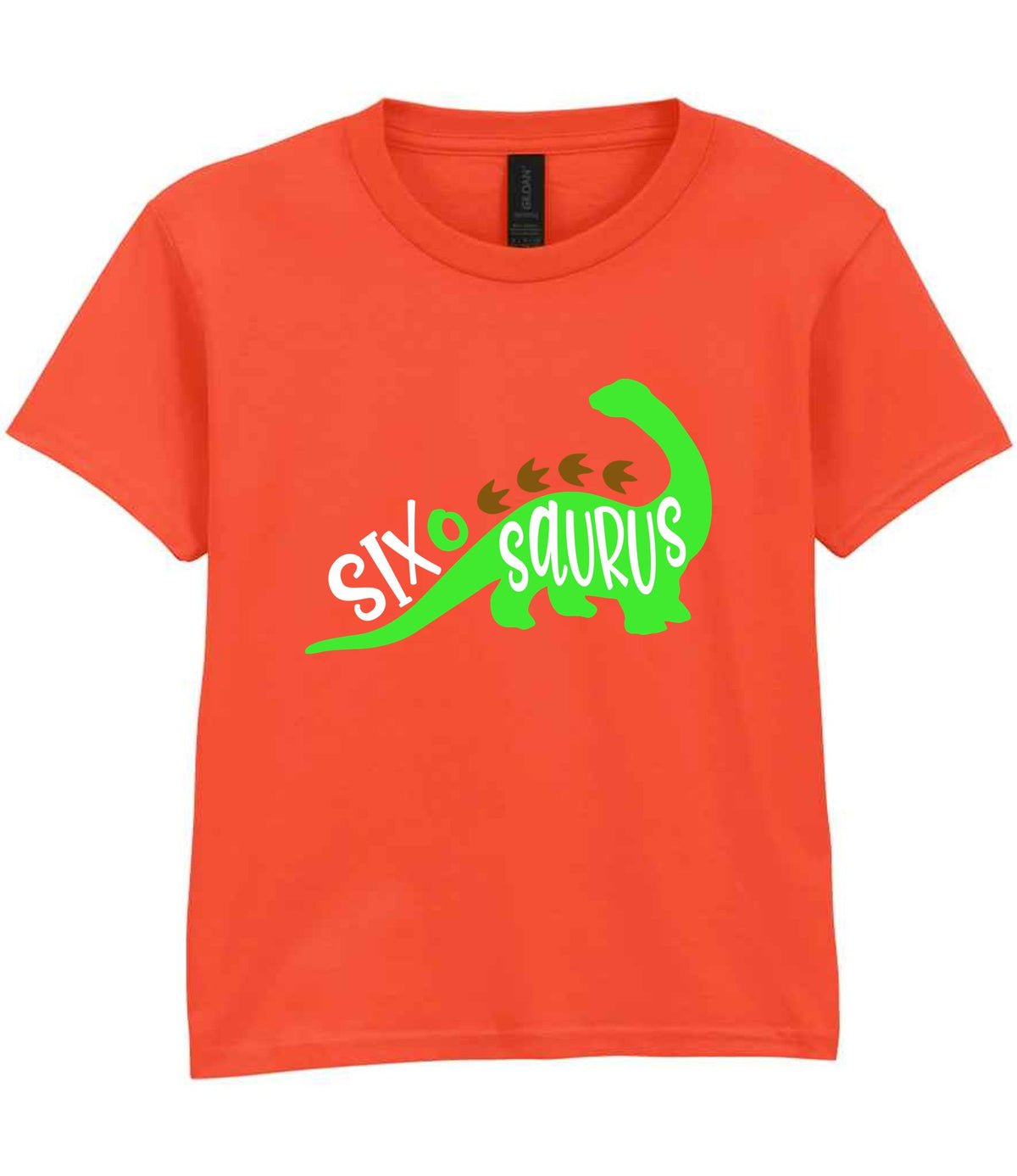 SIX O SAURUS t-shirt in orange