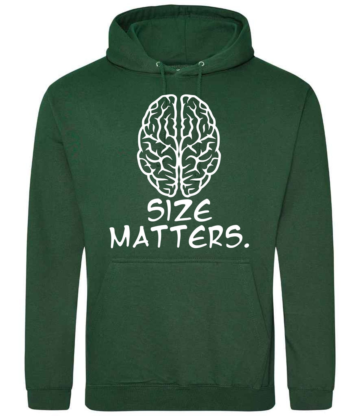 Size Matters. hoodie in bottle green