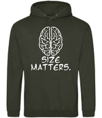 Size Matters. hoodie in combat green