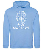 Size Matters. hoodie in cornflower blue