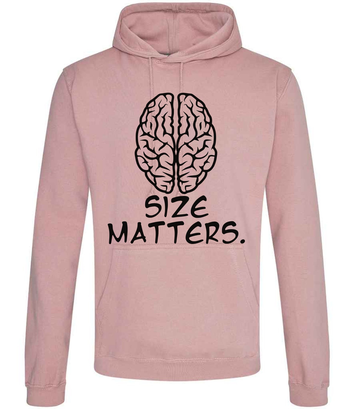Size Matters. hoodie in dusty pink