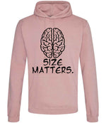 Size Matters. hoodie in dusty pink