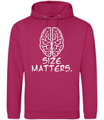Size Matters. hoodie in hot pink