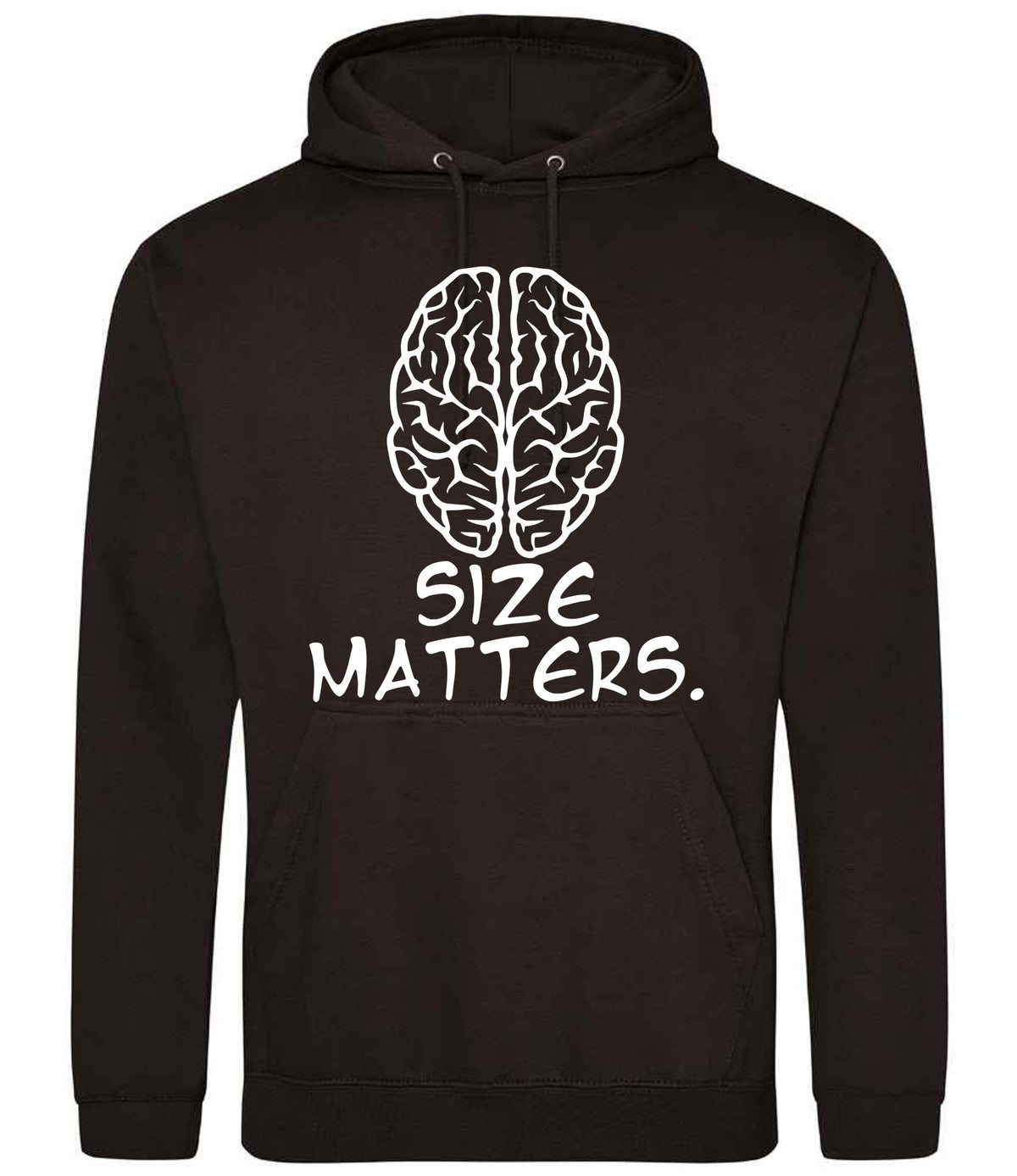 Size Matters. hoodie in jet black