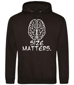 Size Matters. hoodie in jet black