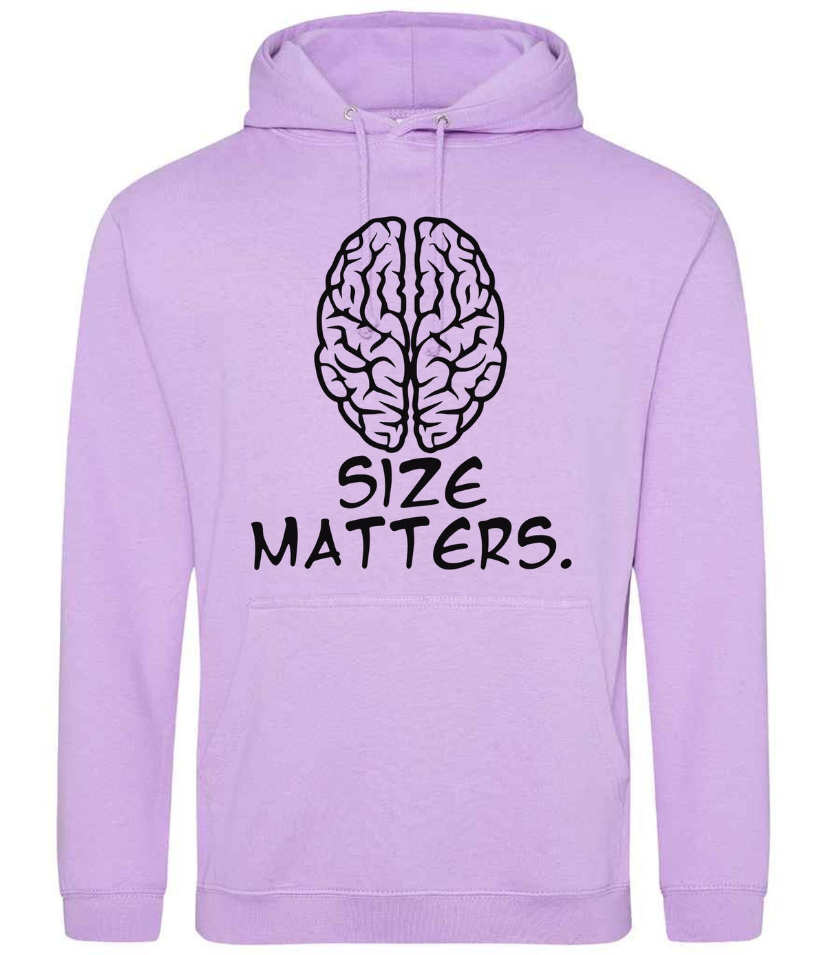 Size Matters. hoodie in lavender