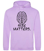 Size Matters. hoodie in lavender