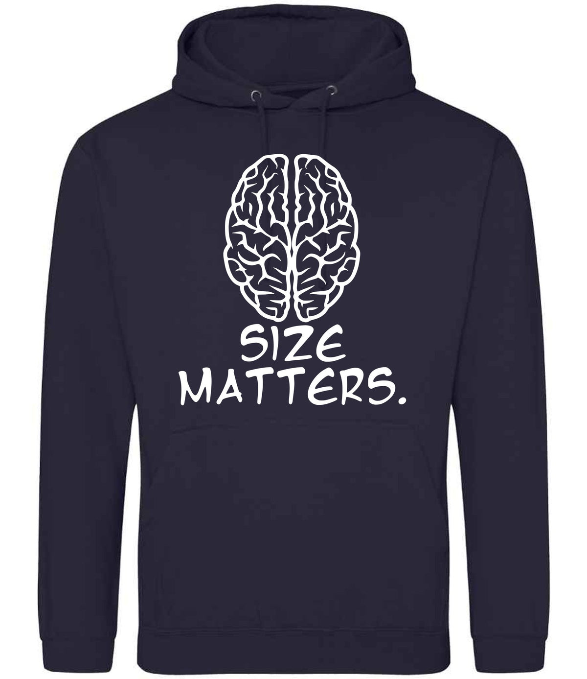 Size Matters. hoodie in new french navy