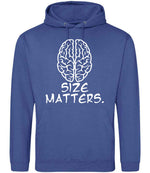 Size Matters. hoodie in royal blue
