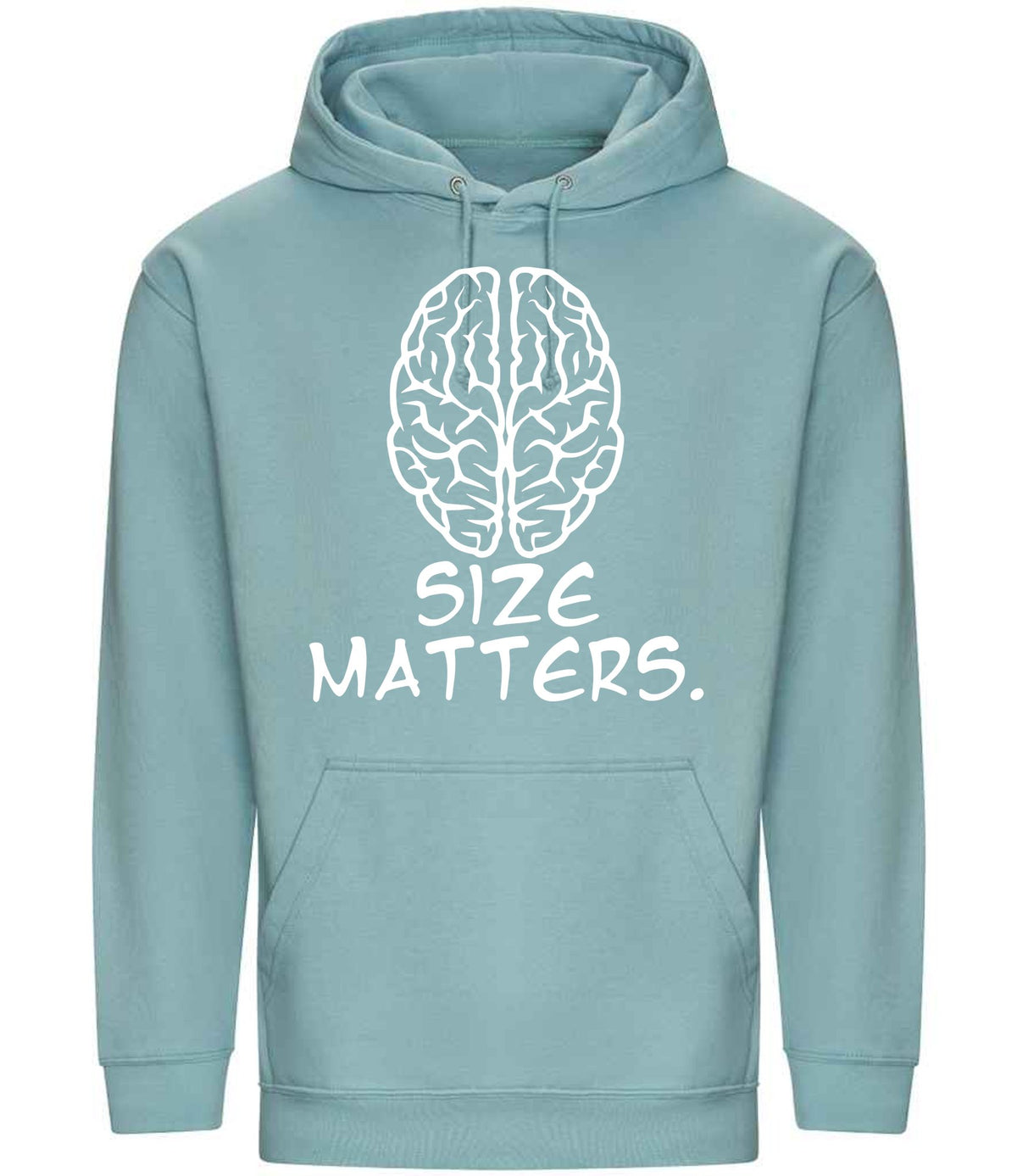 Size Matters. hoodie in seafoam