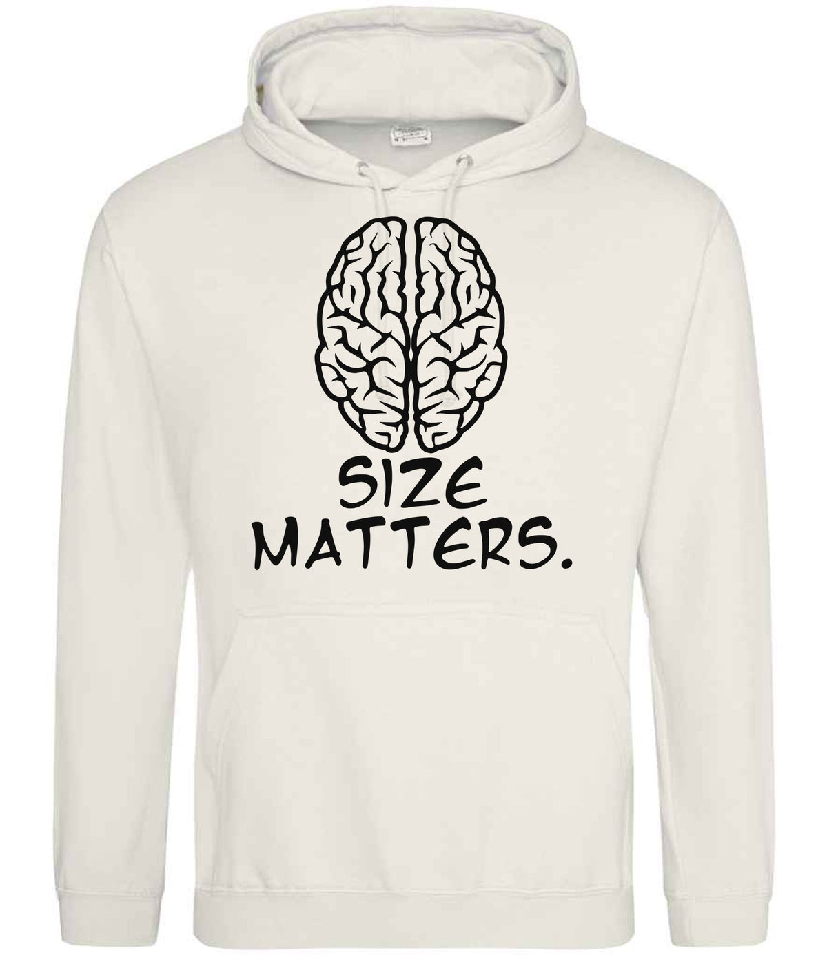 Size Matters. hoodie in vanilla milkshake