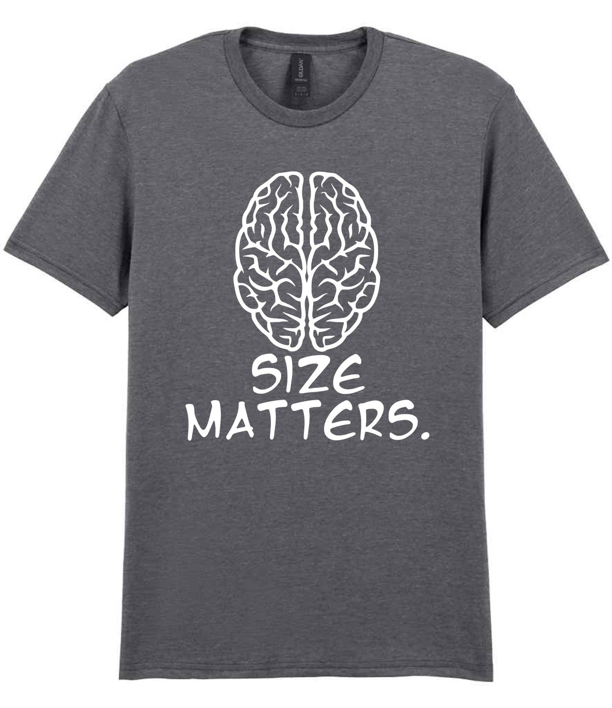 Size Matters. t-shirt in graphite heather