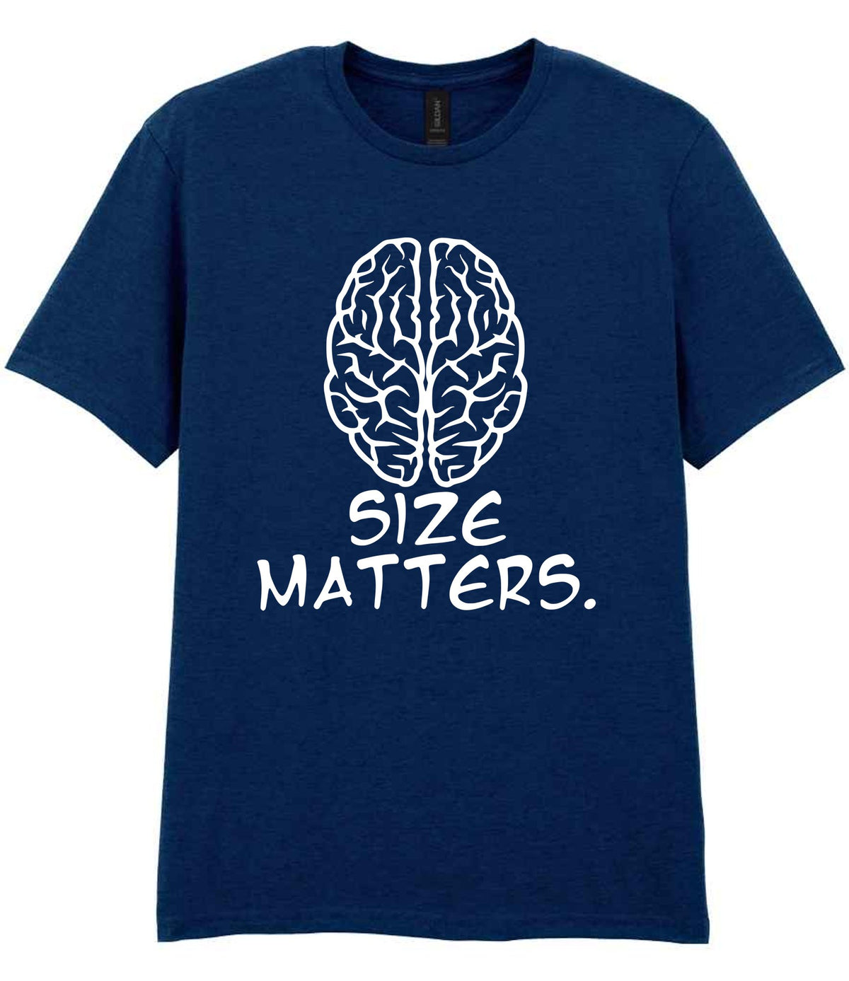 Size Matters. t-shirt in navy