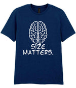 Size Matters. t-shirt in navy