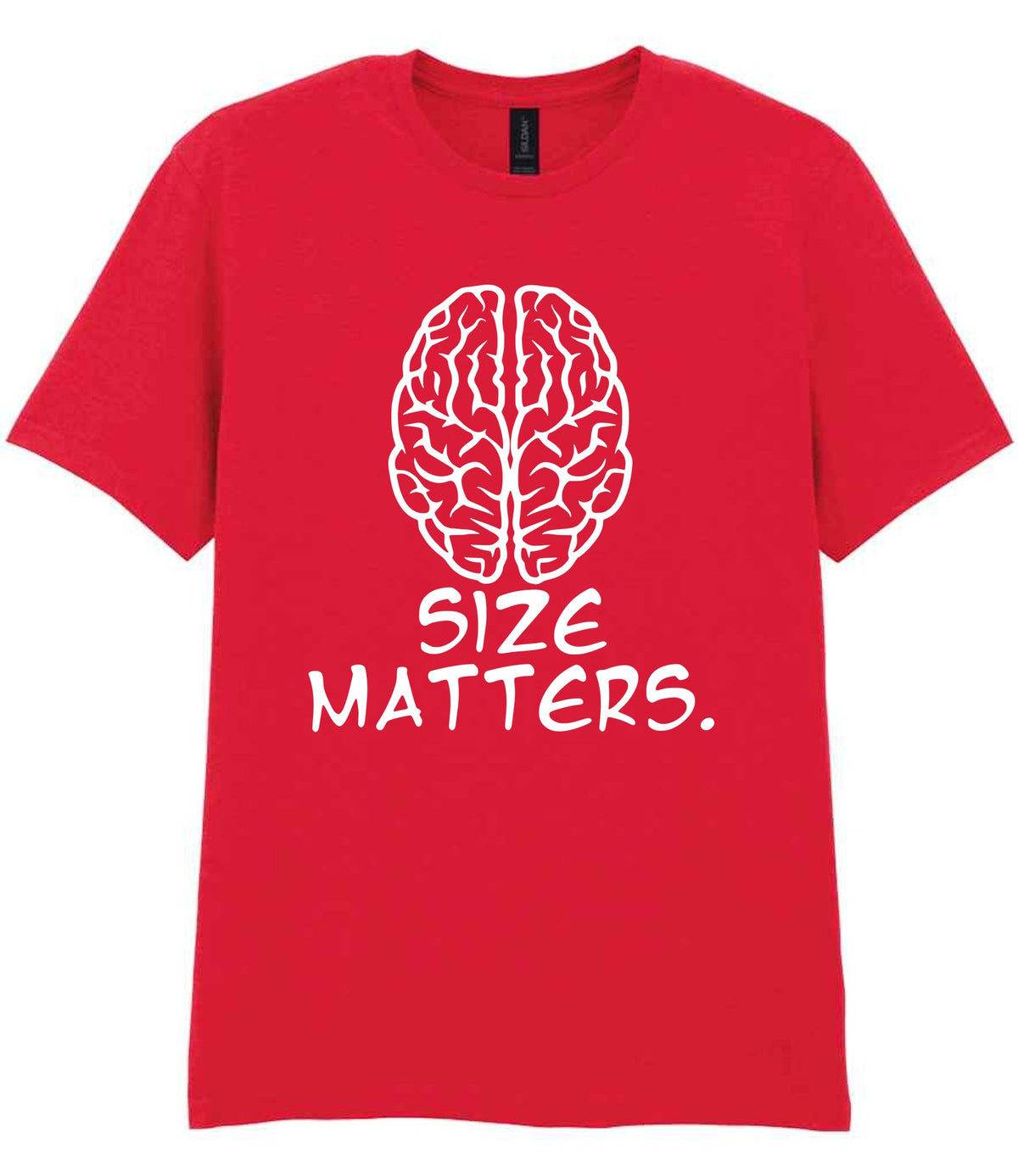 Size Matters. t-shirt in red