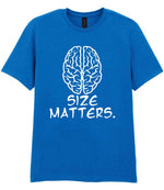 Size Matters. t-shirt in royal blue
