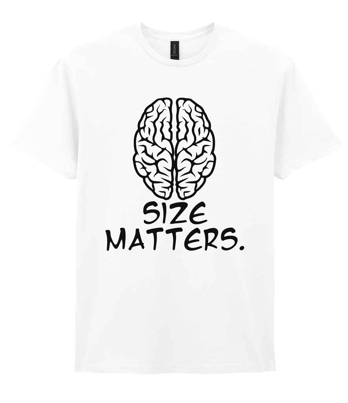Size Matters. t-shirt in white