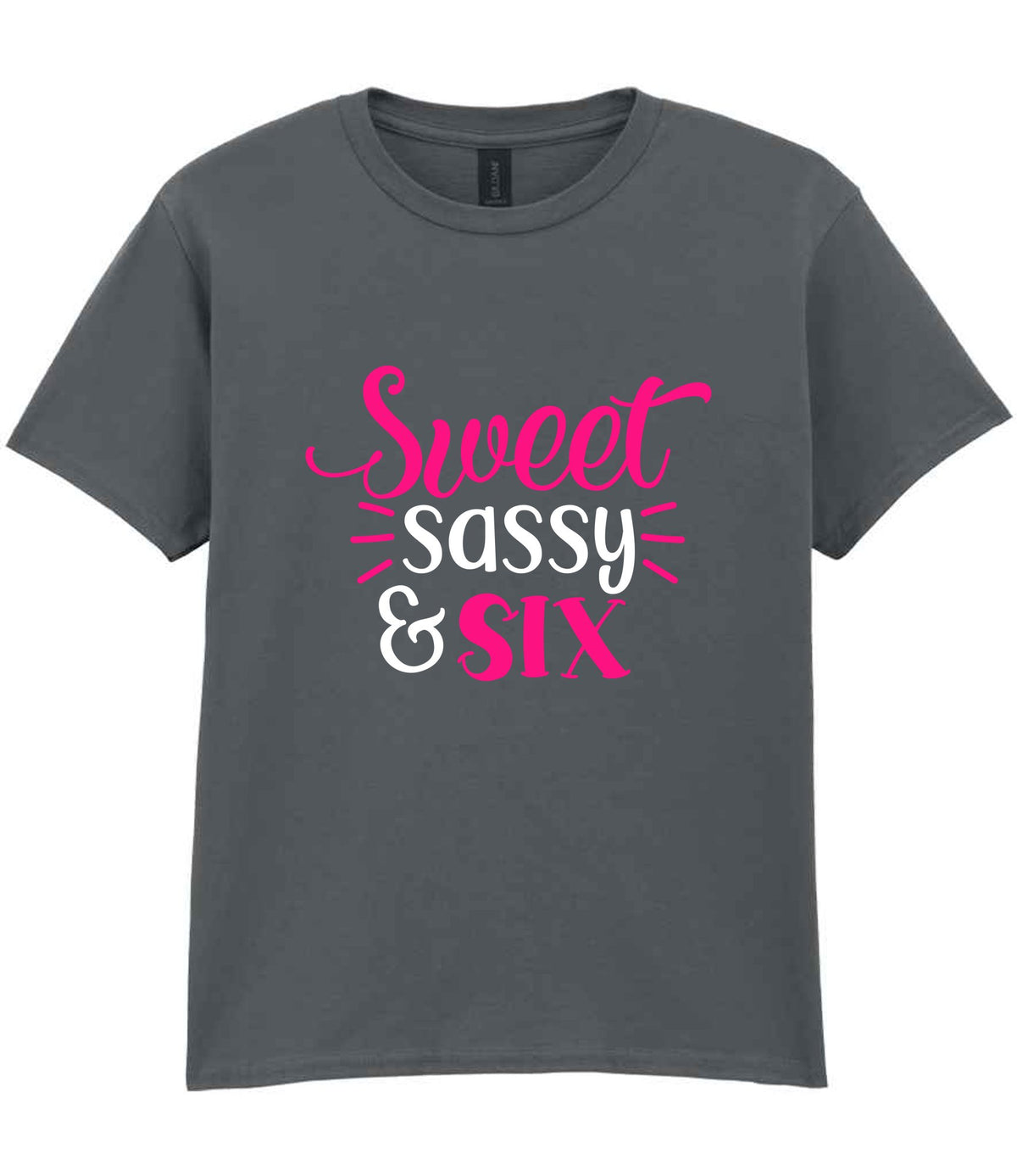 Sweet Sassy & Six t-shirt in charcoal