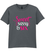 Sweet Sassy & Six t-shirt in charcoal