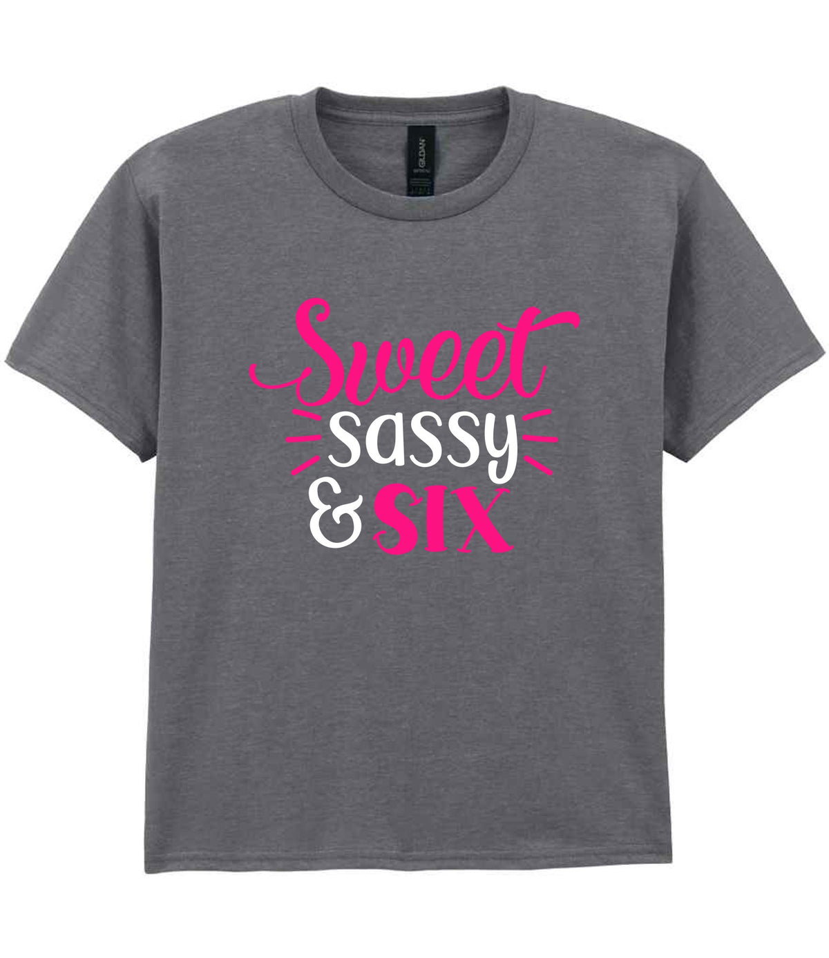 Sweet Sassy & Six t-shirt in graphite heather