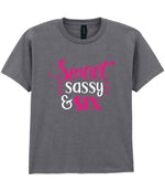 Sweet Sassy & Six t-shirt in graphite heather