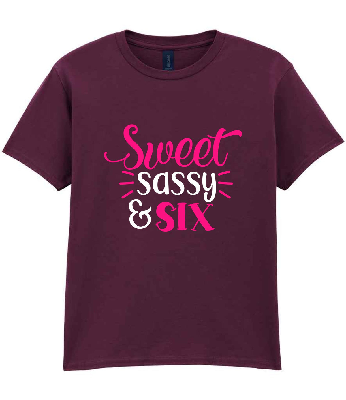Sweet Sassy & Six t-shirt in maroon