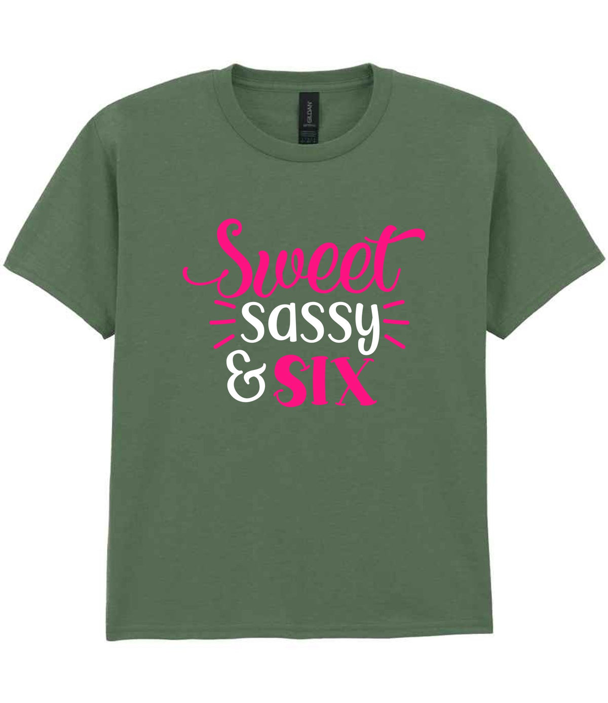 Sweet Sassy & Six t-shirt in military green