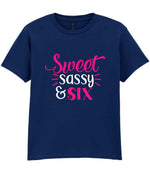 Sweet Sassy & Six t-shirt in navy