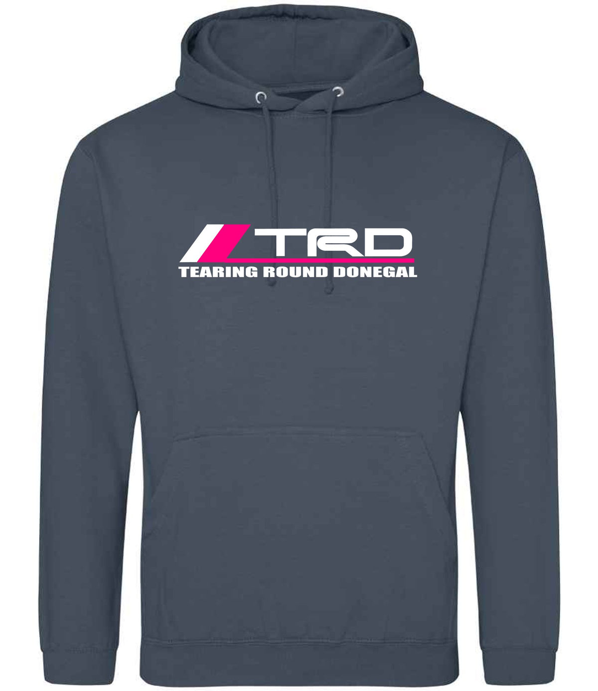 Tearing Round Donegal hoodie in airforce blue