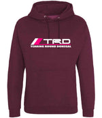 Tearing Round Donegal hoodie in burgundy smoke