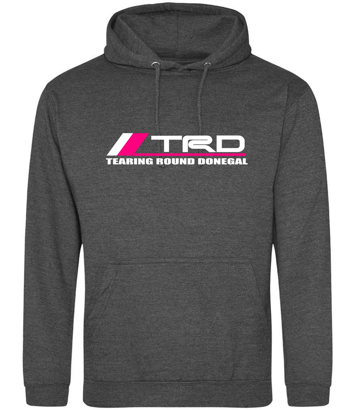 Tearing Round Donegal hoodie in charcoal