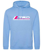 Tearing Round Donegal hoodie in cornflower blue