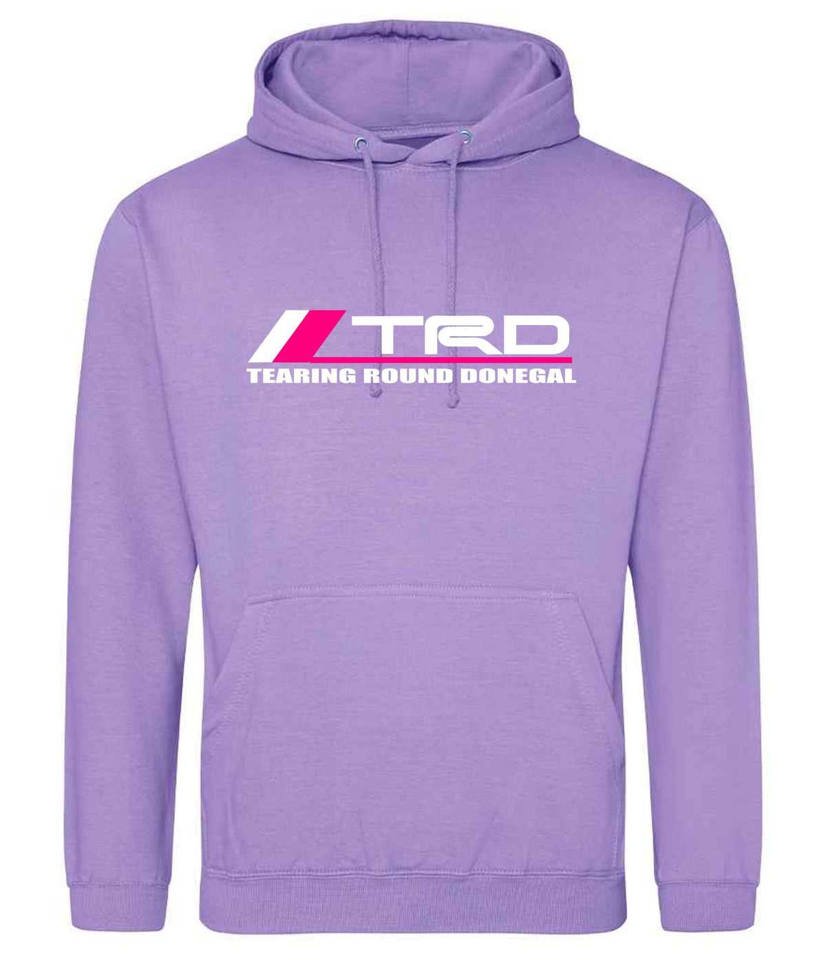 Tearing Round Donegal hoodie in digital lavender