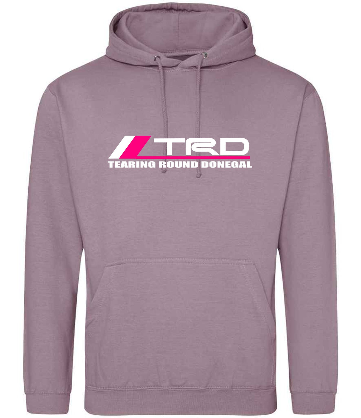 Tearing Round Donegal hoodie in dusty purple