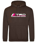 Tearing Round Donegal hoodie in hot chocolate