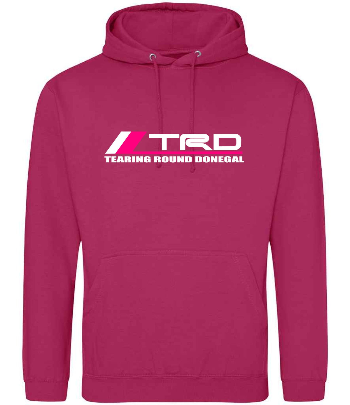 Tearing Round Donegal hoodie in hot pink