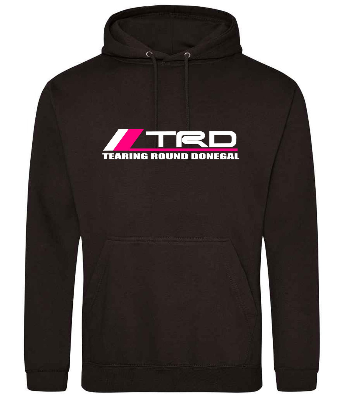 Tearing Round Donegal hoodie in jet black