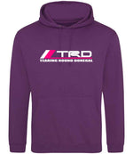 Tearing Round Donegal hoodie in magenta magic