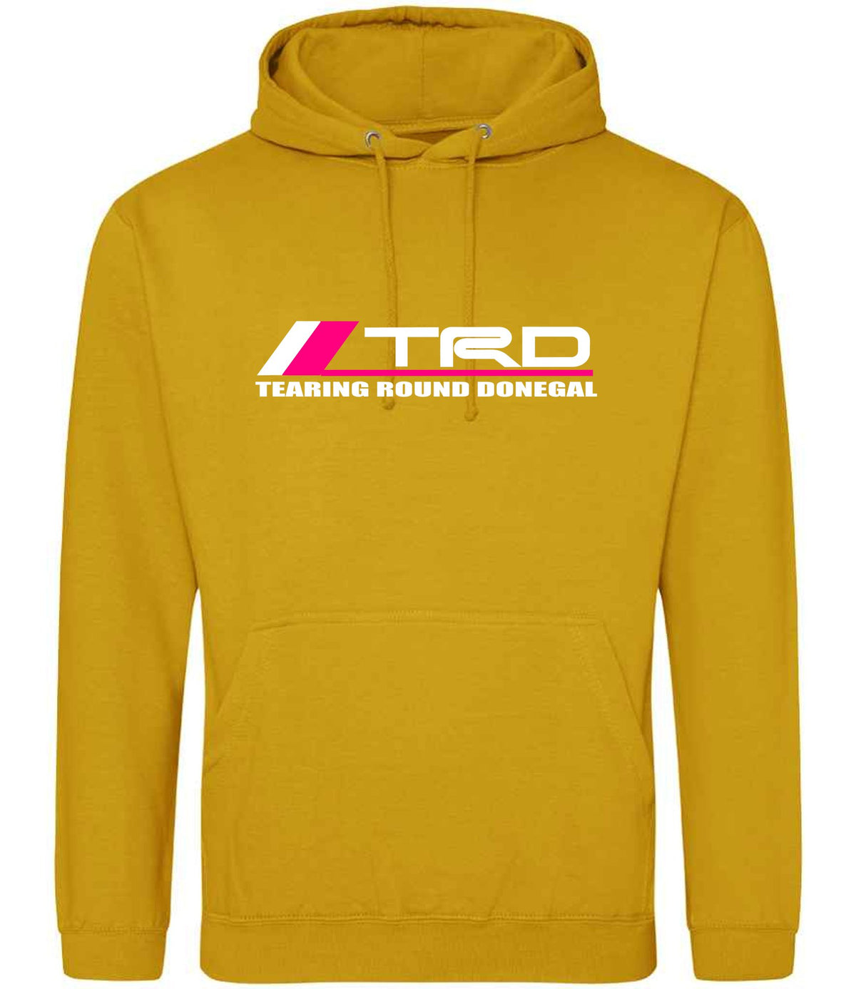 Tearing Round Donegal hoodie in mustard