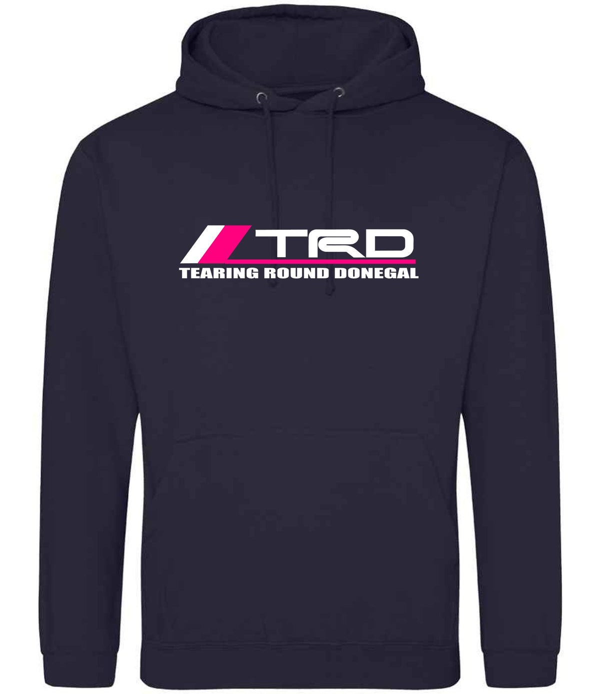 Tearing Round Donegal hoodie in new french navy