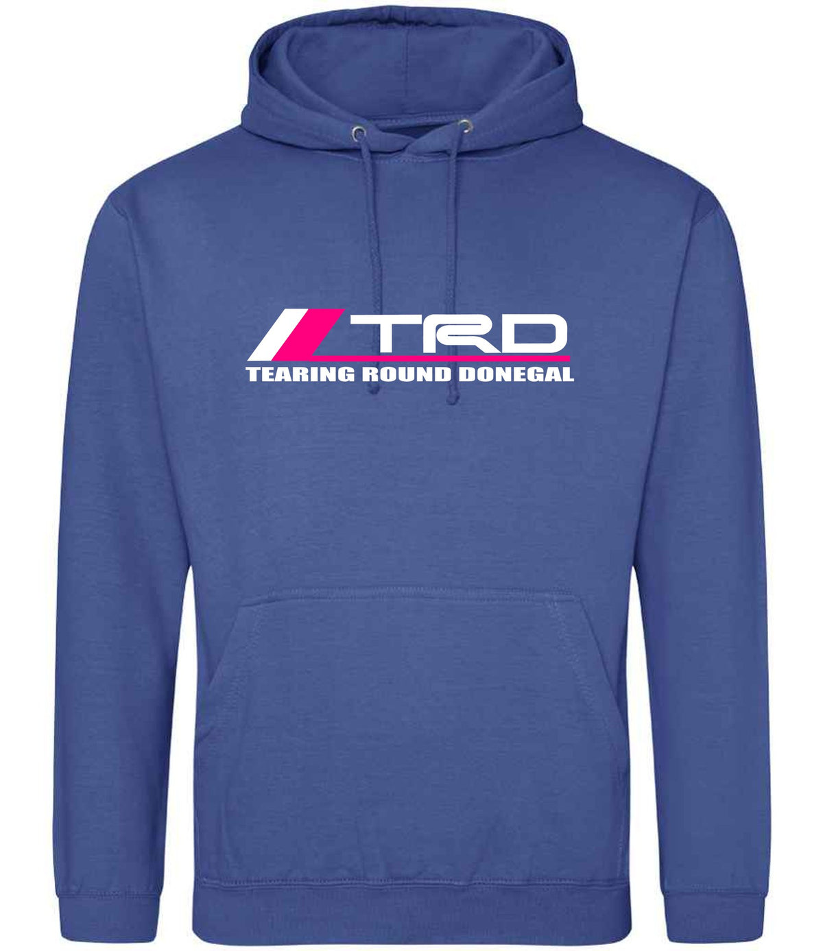 Tearing Round Donegal hoodie in royal blue