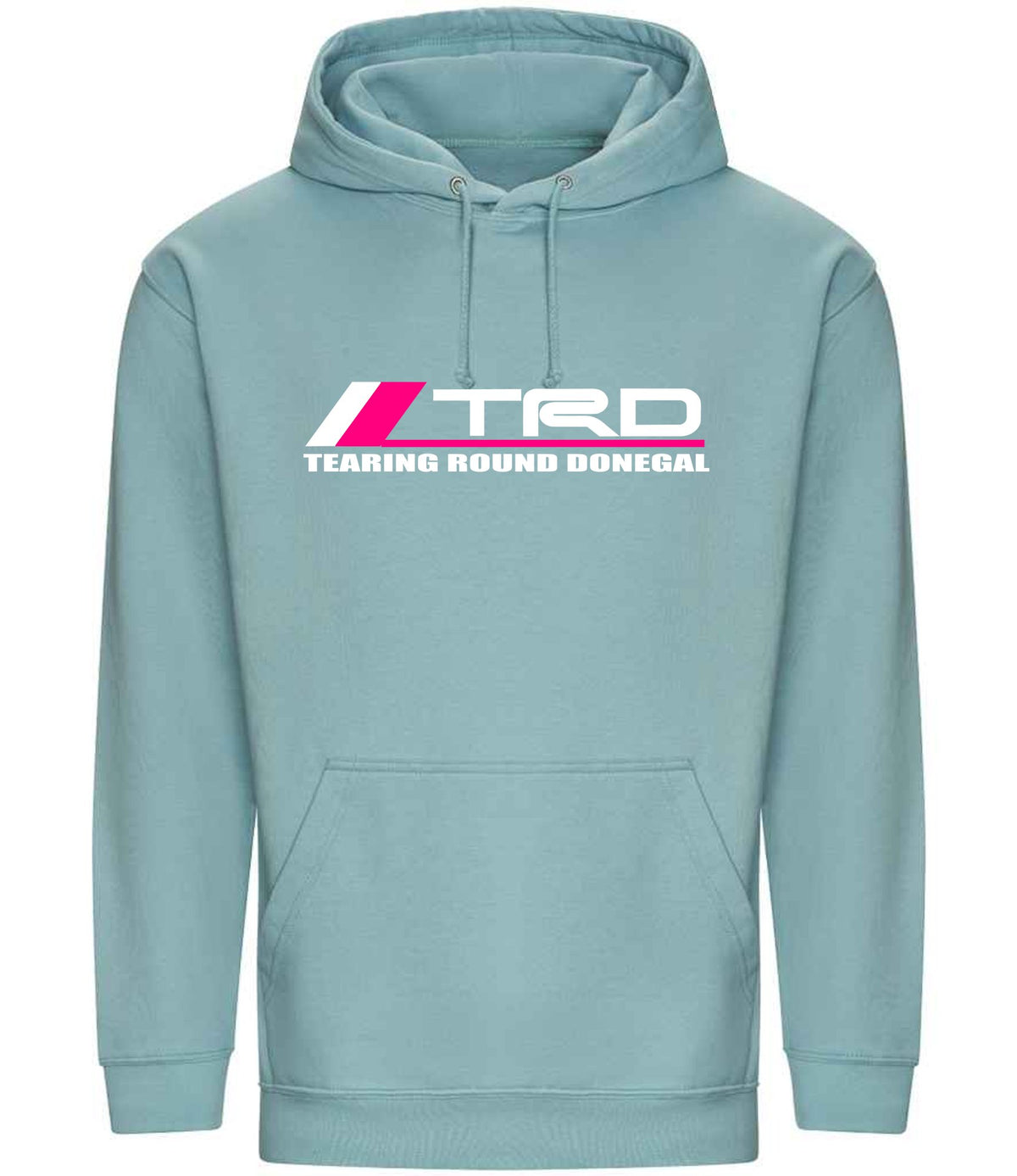Tearing Round Donegal hoodie in seafoam