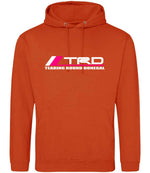 Tearing Round Donegal hoodie in sunset orange