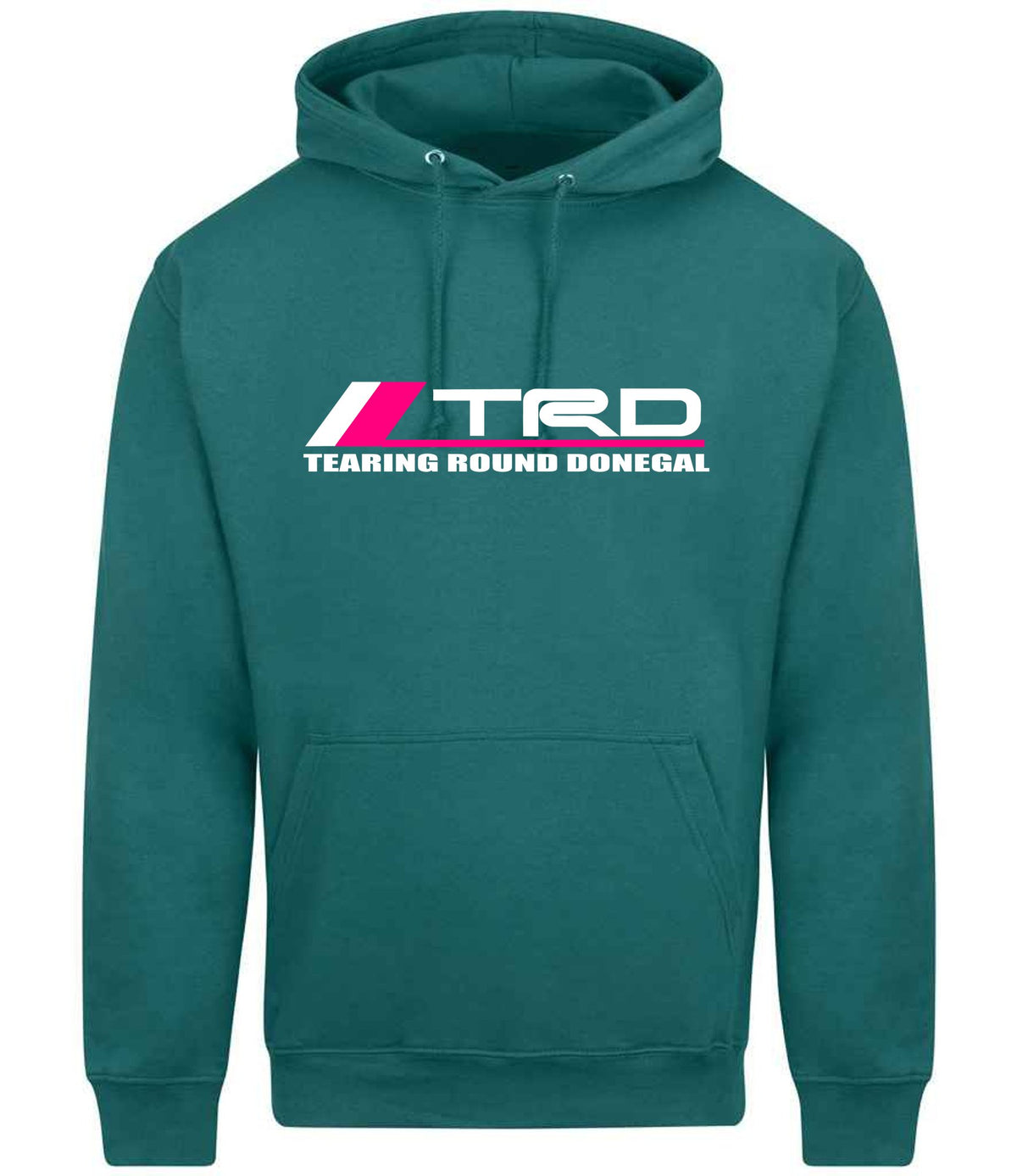 Tearing Round Donegal hoodie in teal