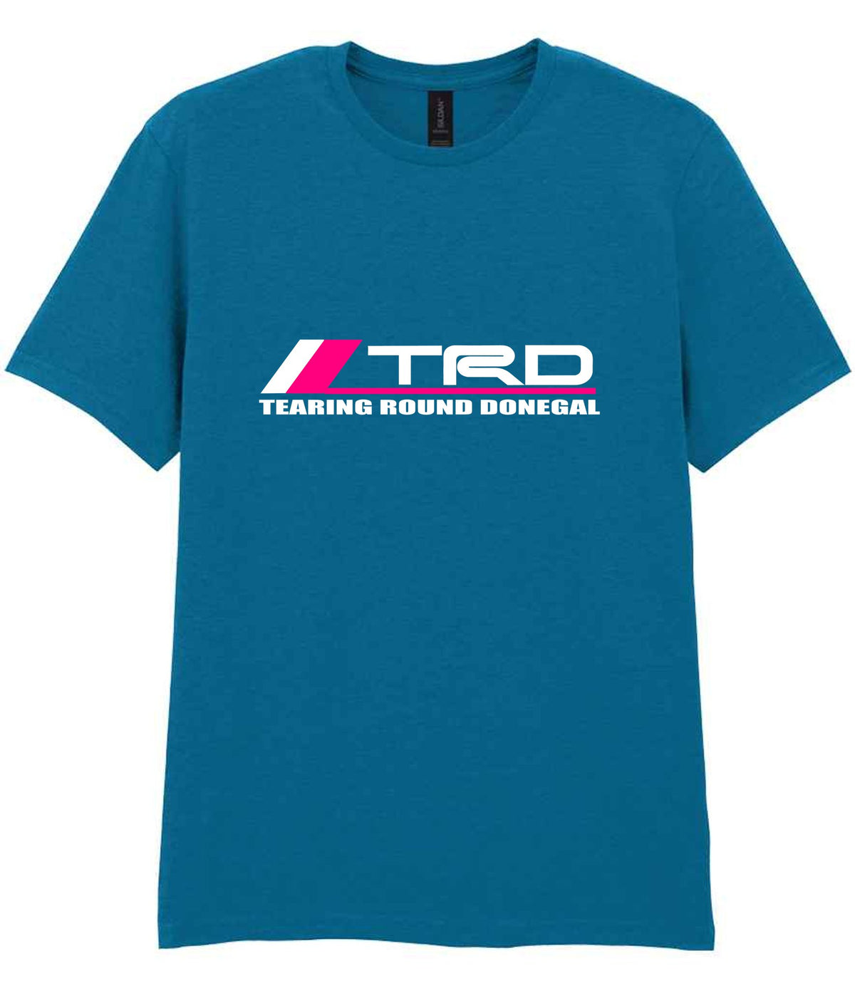 Tearing Round Donegal t-shirt in antique sapphire