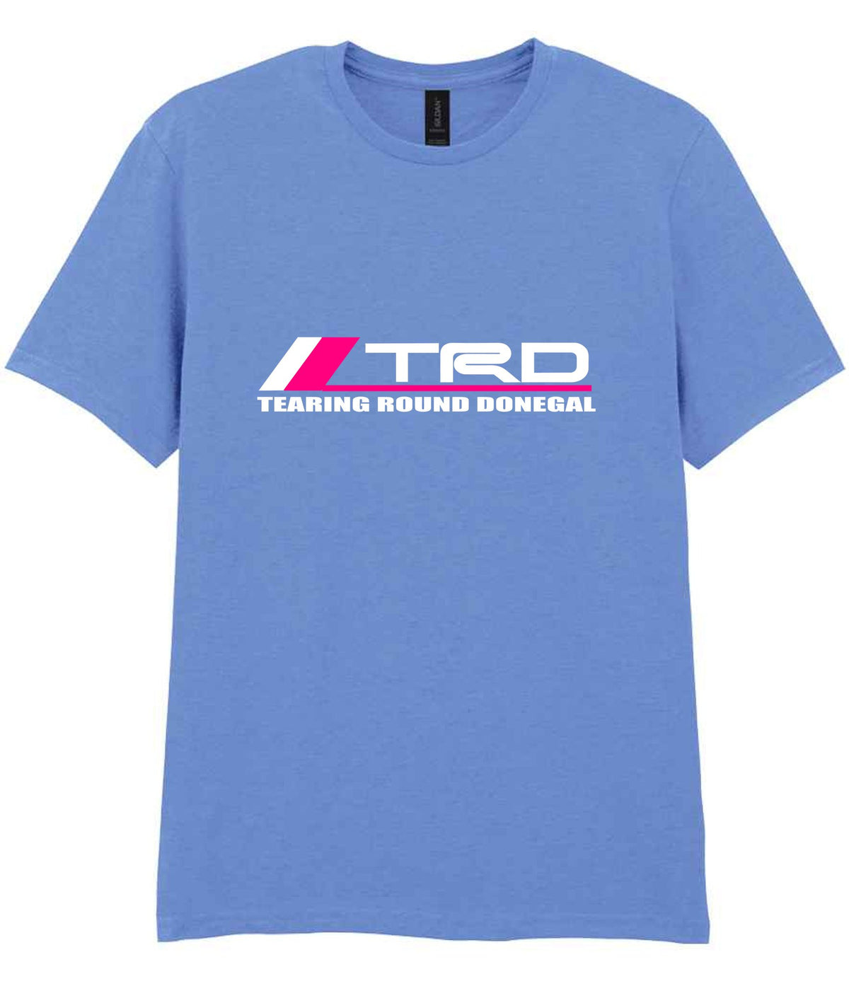 Tearing Round Donegal t-shirt in carolina blue