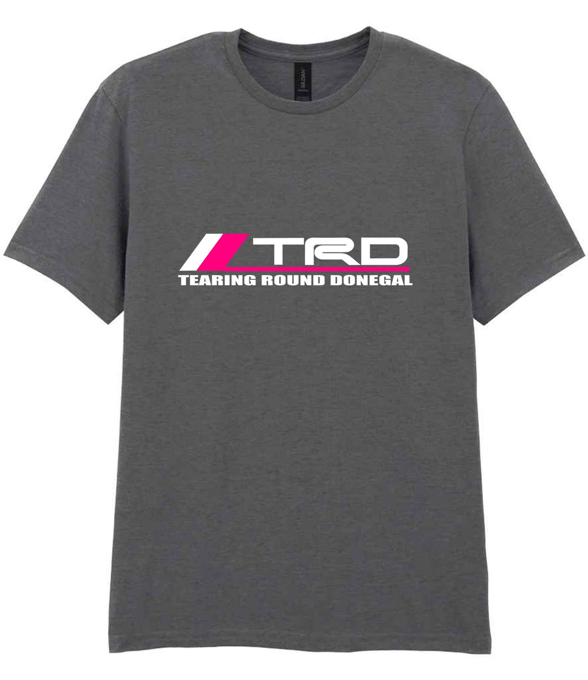 Tearing Round Donegal t-shirt in charcoal