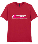 Tearing Round Donegal t-shirt in cherry red