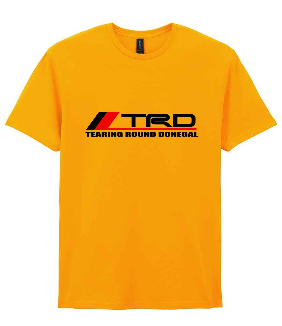 Tearing Round Donegal t-shirt in gold
