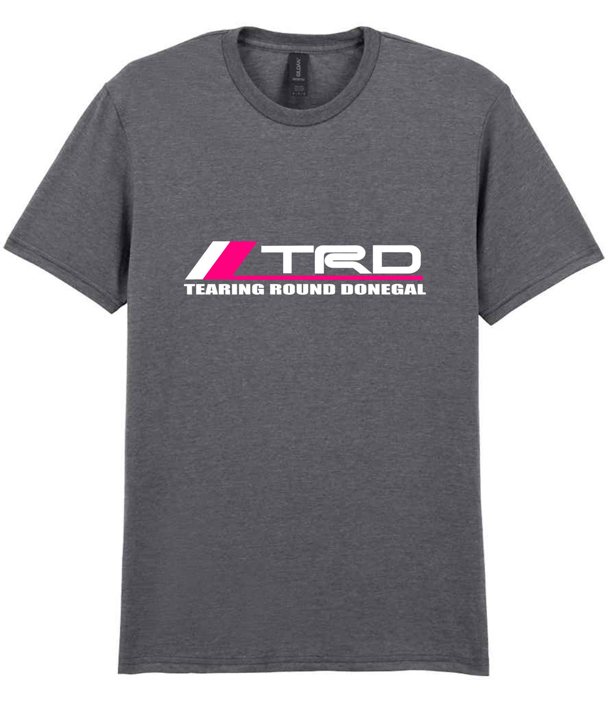 Tearing Round Donegal t-shirt in graphite heather